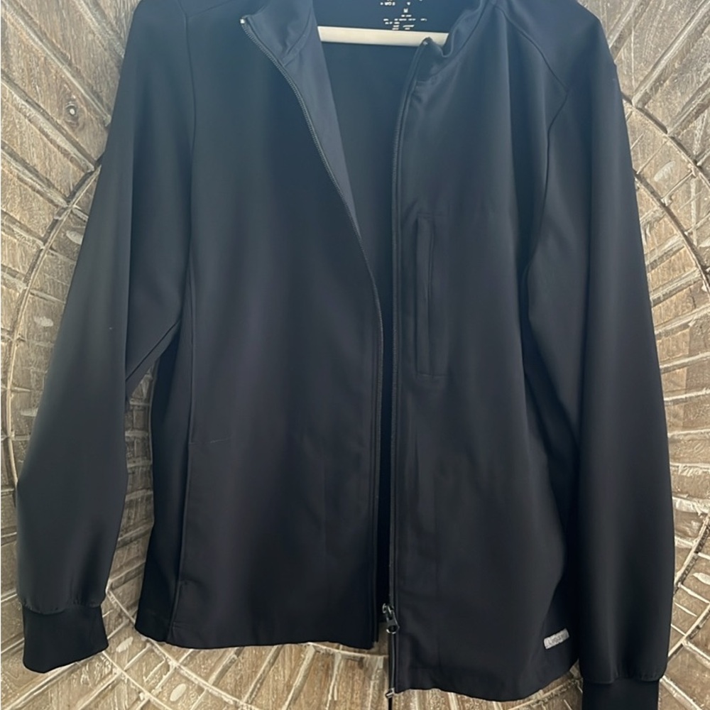 SOLD Landau Black Lightweight Zip-Up Jacket - Picture 1 of 2